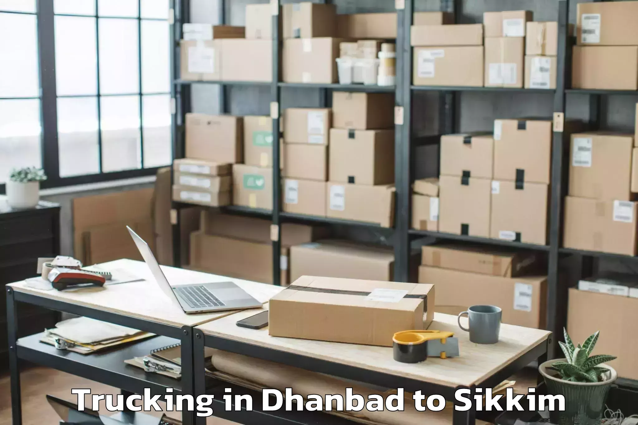 Affordable Dhanbad to Mangan Trucking